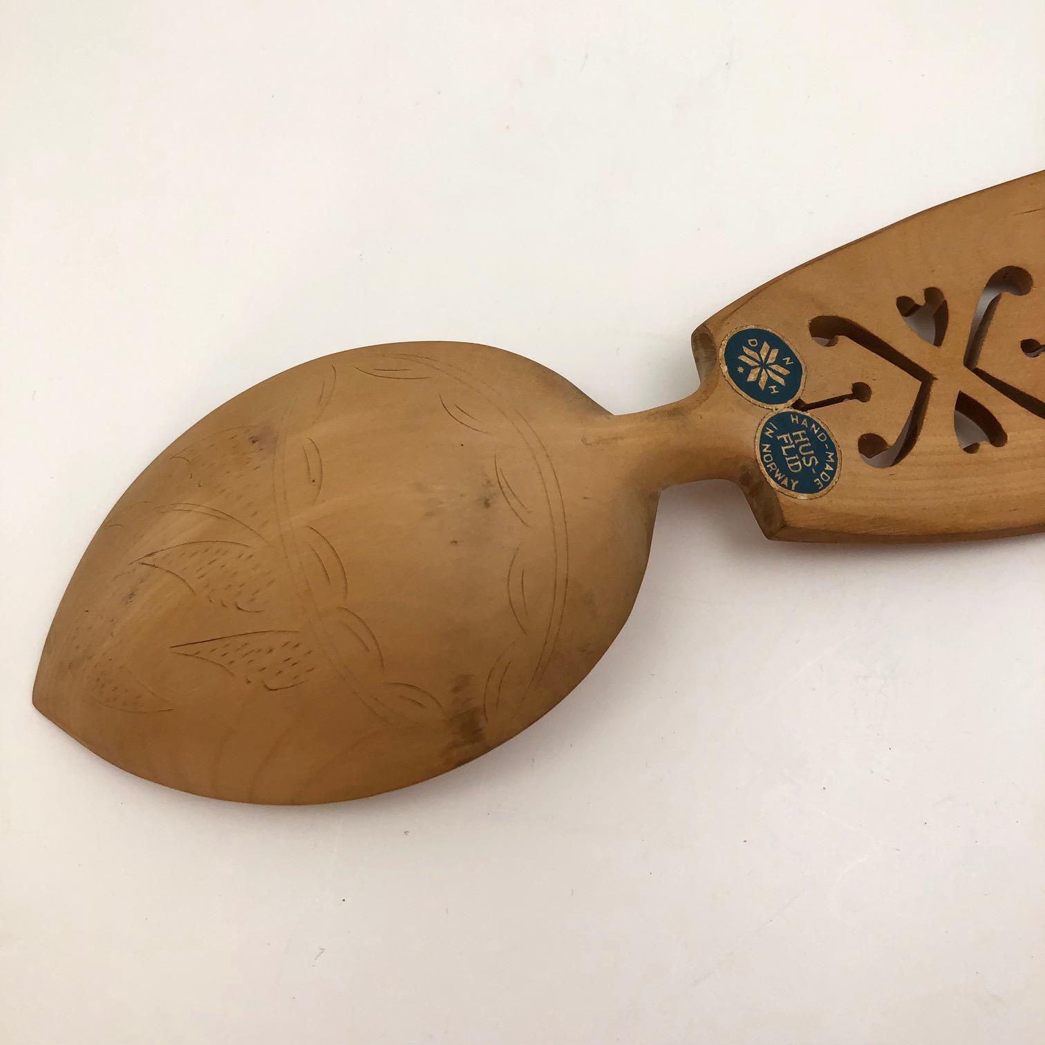Vintage Hand Carved Wooden Spoon